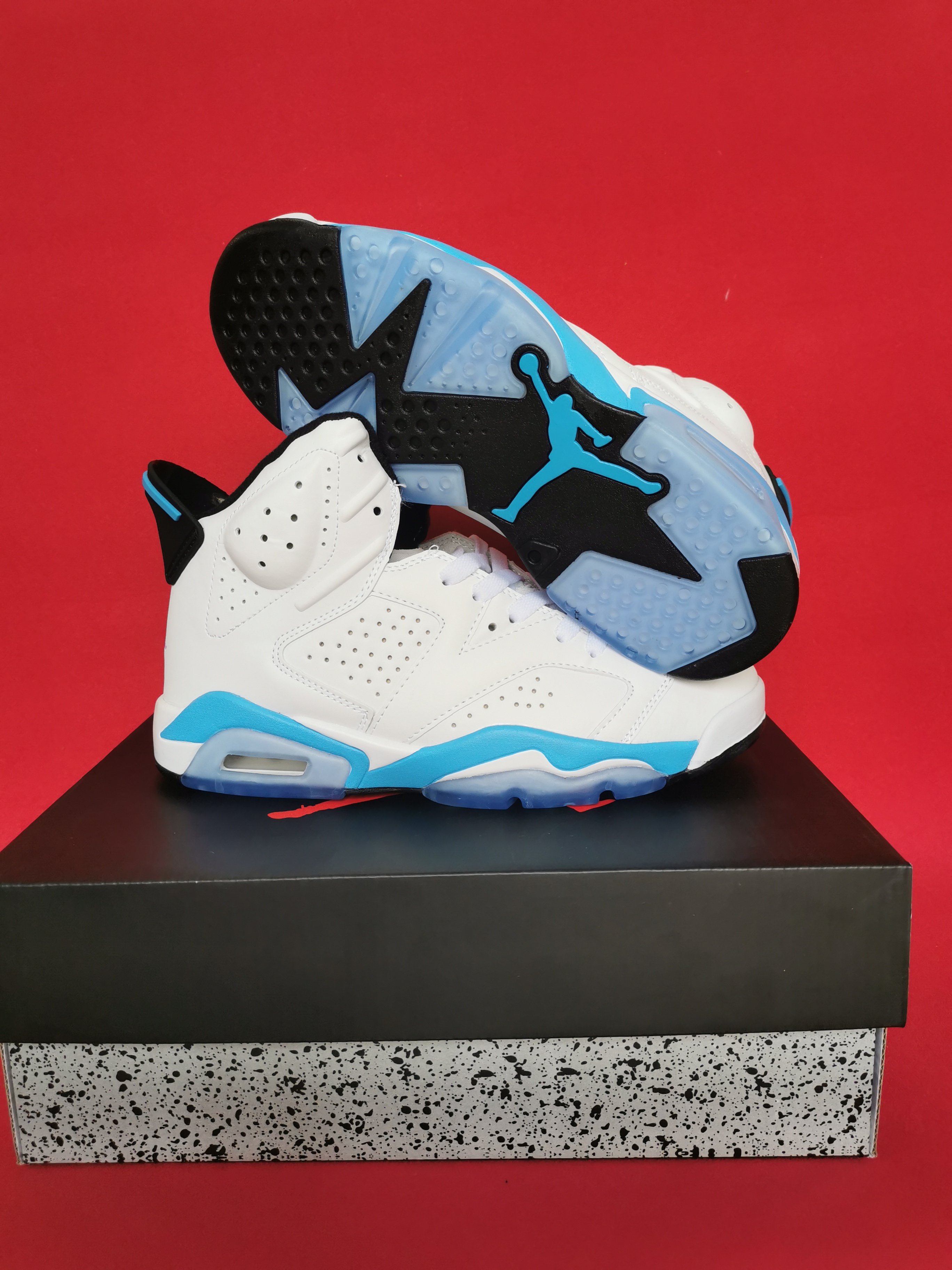 2021 Air Jordan 6 Retro White Baby Blue Shoes